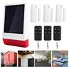 433MHZ Wireless Solar Siren Burglar Security Alarm System 3 Door Magnet 3 Remote Control