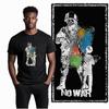 Coolmind X0010 100% Cotton Anti-war Print Exclusive Graphic Men T Shirt Big Size Men Tshirt Casual T-shirt for Men Tees
