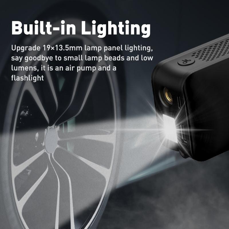 Multifunctional Rechargeable Air Pump Tire Inflator Cordless Portable Compressor Digital Display Car Tyre Inflator