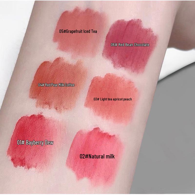 Authentic Matte Velvet Lip Tint: Student-Friendly, Whitening, Smoky Makeup Lip Gloss