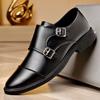 2025 New Elastic Buckle Spring and Autumn Men's Leather Shoes Soft Leather Business Versatile Single Shoes Classic Casual Shoes Large Size
