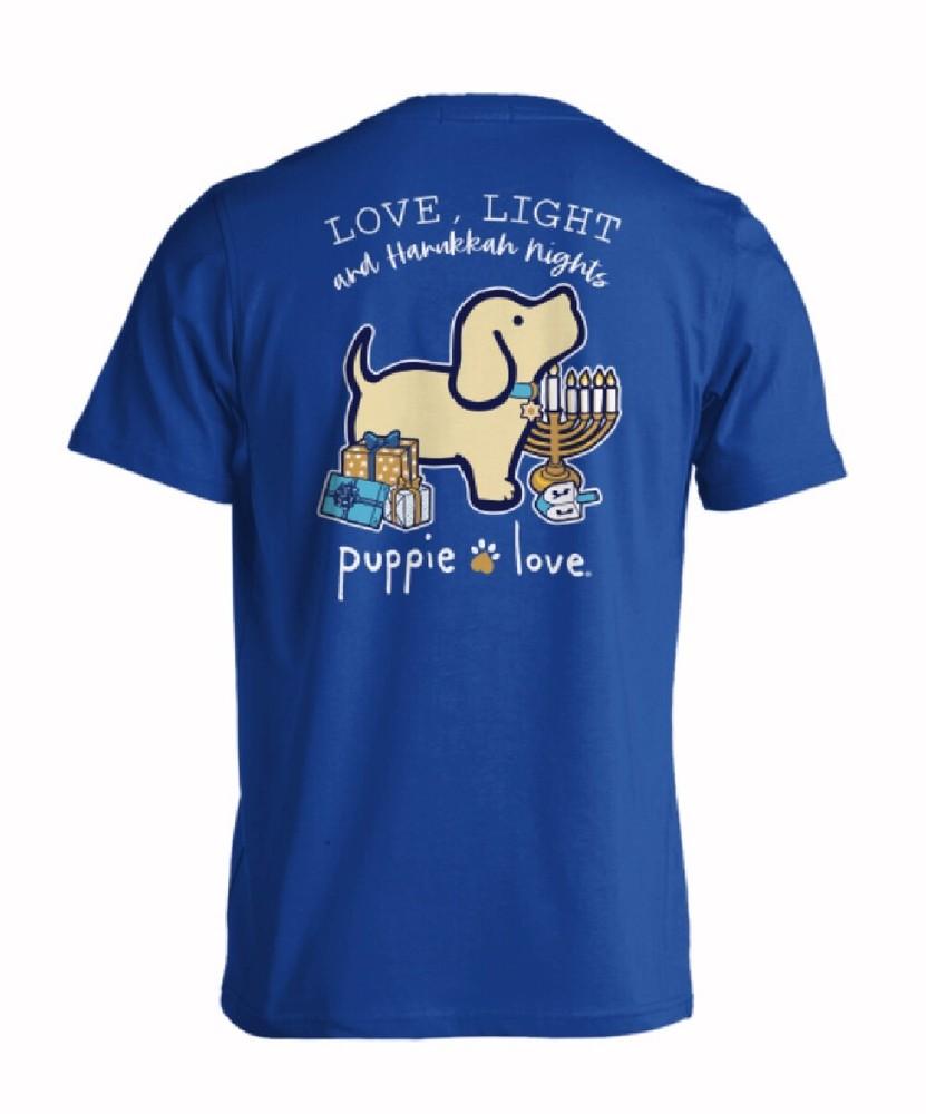 Puppie Love Dog Love Light and Hanukkah Short Sleeve T-Shirt NEW Fast Free Ship Unisex T-Shirt XXXXL