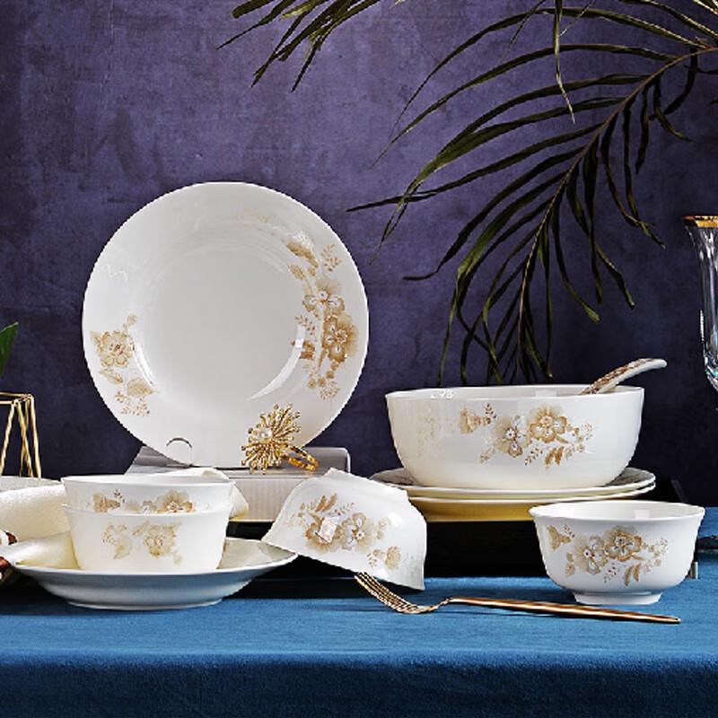 Tang Hui National Beauty 10-Piece Chinese Ceramic Dinnerware Set