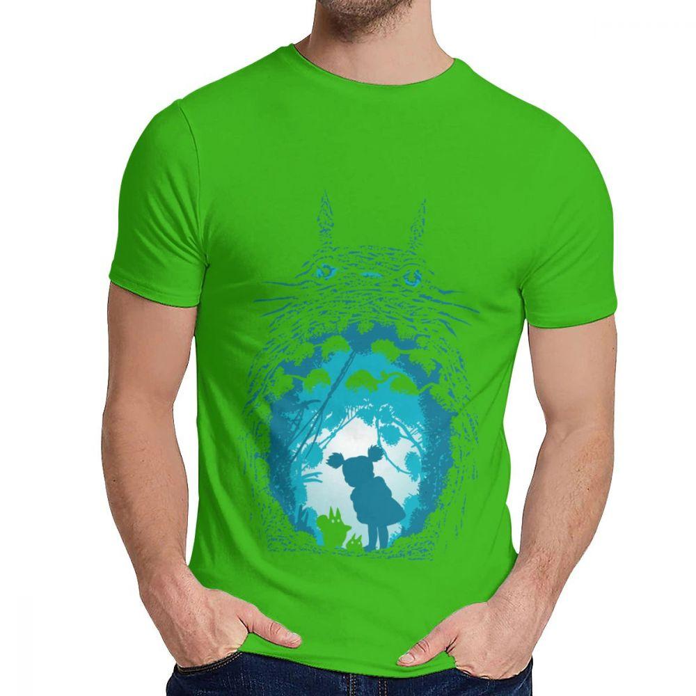 Round Neck My Neighbor Totoro Tees Hayao Miyazaki Tee Shirt Summer Men Cotton Top Tee Hot