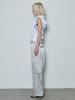 Lige Layered Hoodie Vest_Mesh White