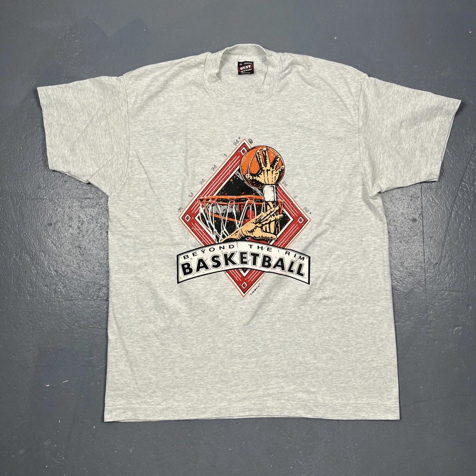 

Vintage 90s Beyond The Rim Basketball Gray T-Shirt Men’s Size XL Single Stitch M
