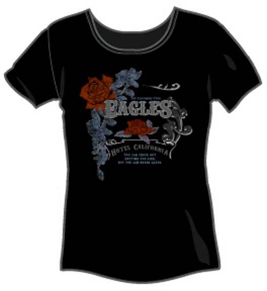 

EAGLES - Roses Crest - S,M,L,XL Brand New Juniors Top Official Shirt top 3XL