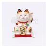 Yakushigama Colorful Lucky Beckoning Cat (Left Hand Raised, Size 3)