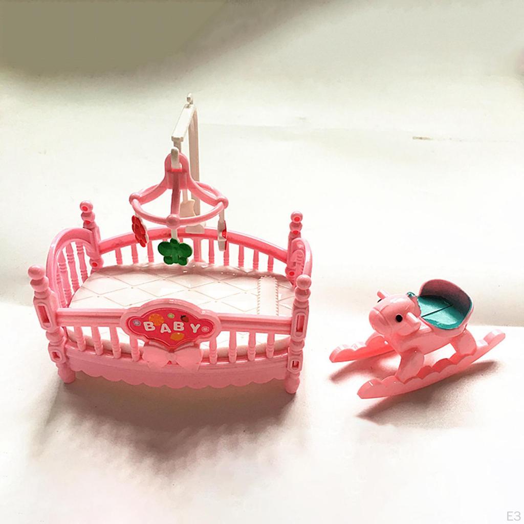 Horse Mini Furniture Dollhouse Miniaturebed for Dollhourse Decorative Collection