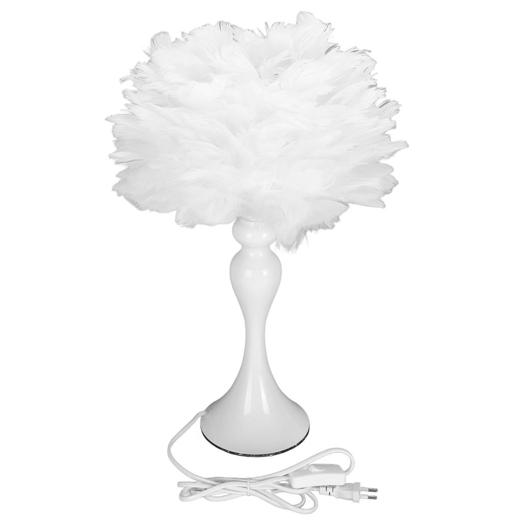 Feather Desk Lamp Romantic Fashionable Decorative Bedside Lamp for E27 E26 Bulb Bedroom