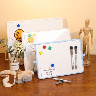 Tablica magnetyczna dwustronna Funik do zmazywania dla dzieci - biurkowa tablica do pisania i rysowania ze stojakiem