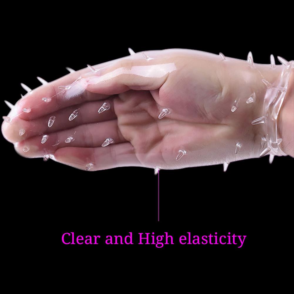 Vibrator Penis Lock Condom Ring Thread Sleeve Dotted Sex Toy