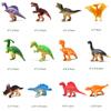 12/24pcs Simulated Dinosaur Model Toy Set Children's Party Gift Birthday Carnival Prize DIY Styling Desktop Decoration Ornaments
