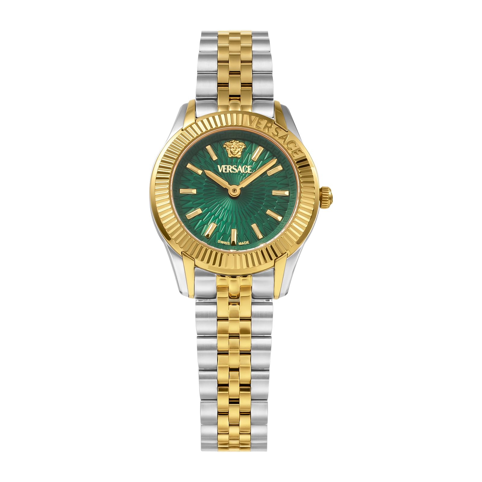 

Casual Watch Greca Time Petite VE9CA0324 Silver x Gold [Versace] Women s [Item] зелений
