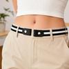Stretchy Waist Tightening Belt, Adjustable No-Buckles Belt with Woven Elastic Strap, Waist Fastener for Office Jeans Trousers and Skirts