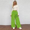 Women's Casual Christmas Print Elastic Waist Loose Fit With Plush Wide Leg Pants