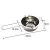 304 Stainless Steel Chocolate Melting Bowl Bakeware Wax Candle Candy Butter Cheese Melts Pan Long Handle Pot Silver Kitchen Tool