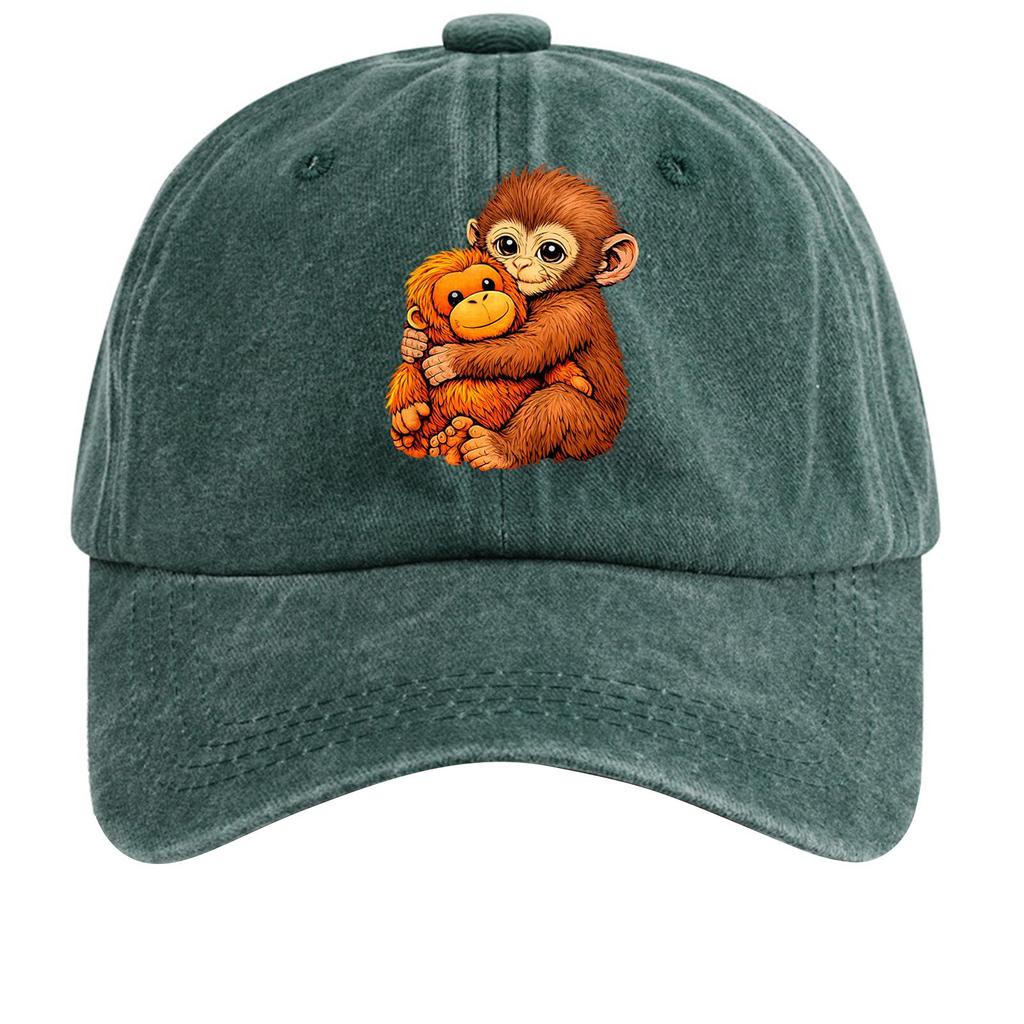 Boné de Beisebol de Algodão Lavado com Topo Mole Desgastado Estampado Chapéu Jeans para Homens, Chapéu Retrô Europeu e Americano