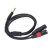 TRS 1/4 Inch To Dual XLR Male 6.35mm Stereo Breakout Cable Y Splitter Cable  Audio Connection