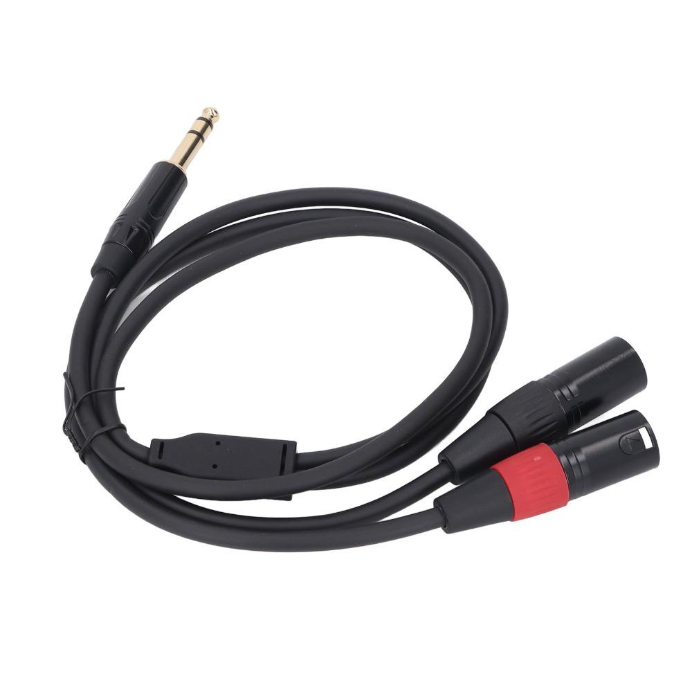 

6.35mm 1/4 Inch to Dual XLR Male TRS Stereo Breakout Cable Y Splitter Cable Audio Connection 1m/3.3ft