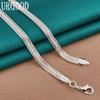 Gioielli di moda regalo per feste con collana a catena a serpente in argento sterling 925 da 6 mm