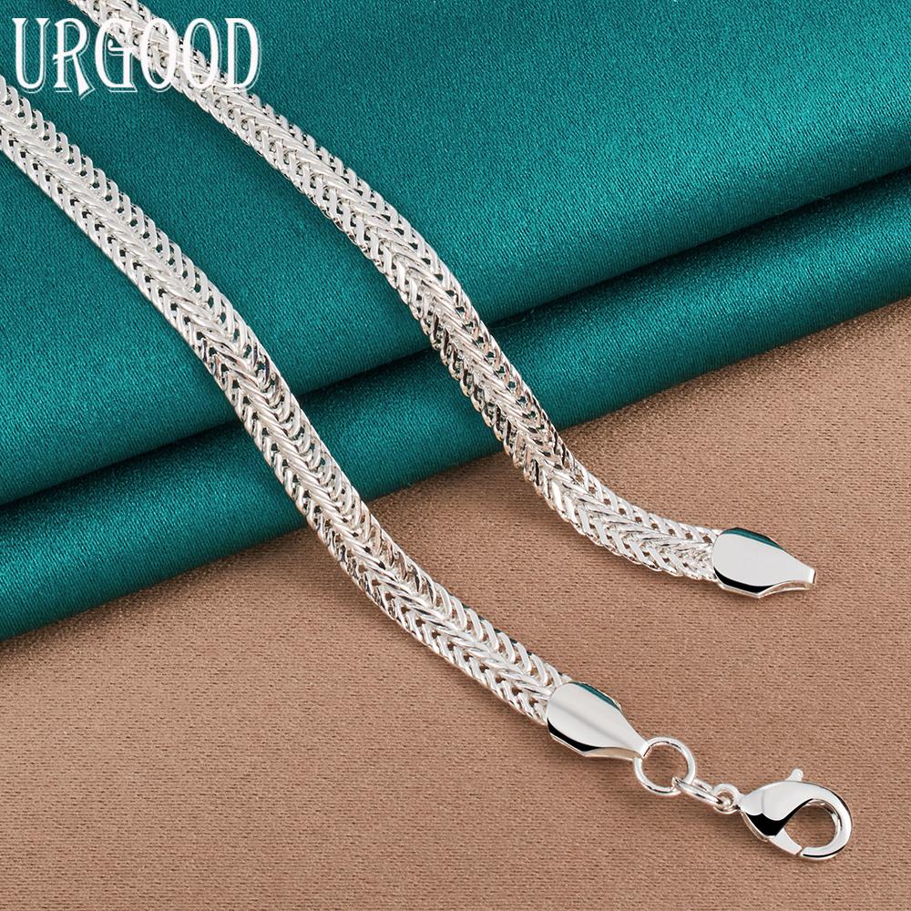 Gioielli di moda regalo per feste con collana a catena a serpente in argento sterling 925 da 6 mm