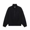 Solid Color Zip Closure Long Sleeve Jacket Men Jackets Black 1K1E50101810001