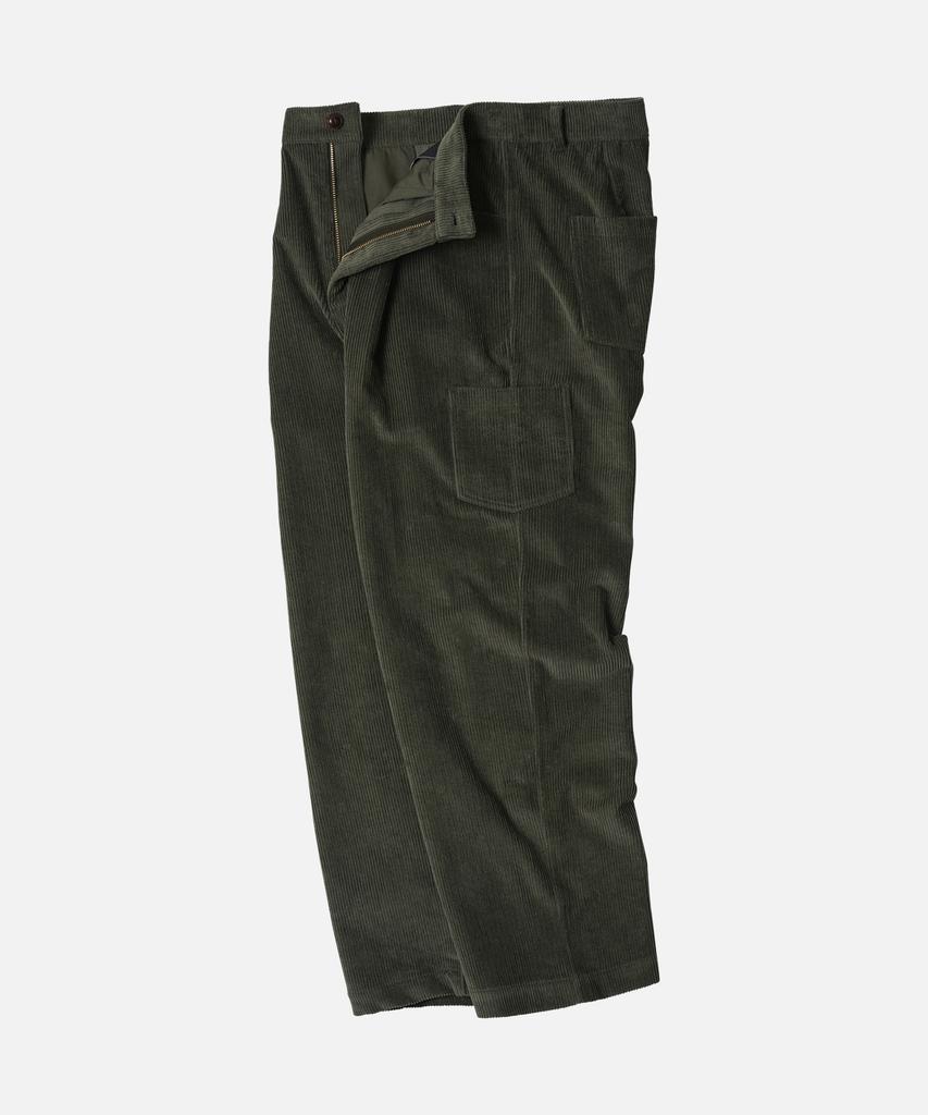FRIZMWORKS Corduroy Wide One Tuck Pants _ Olive