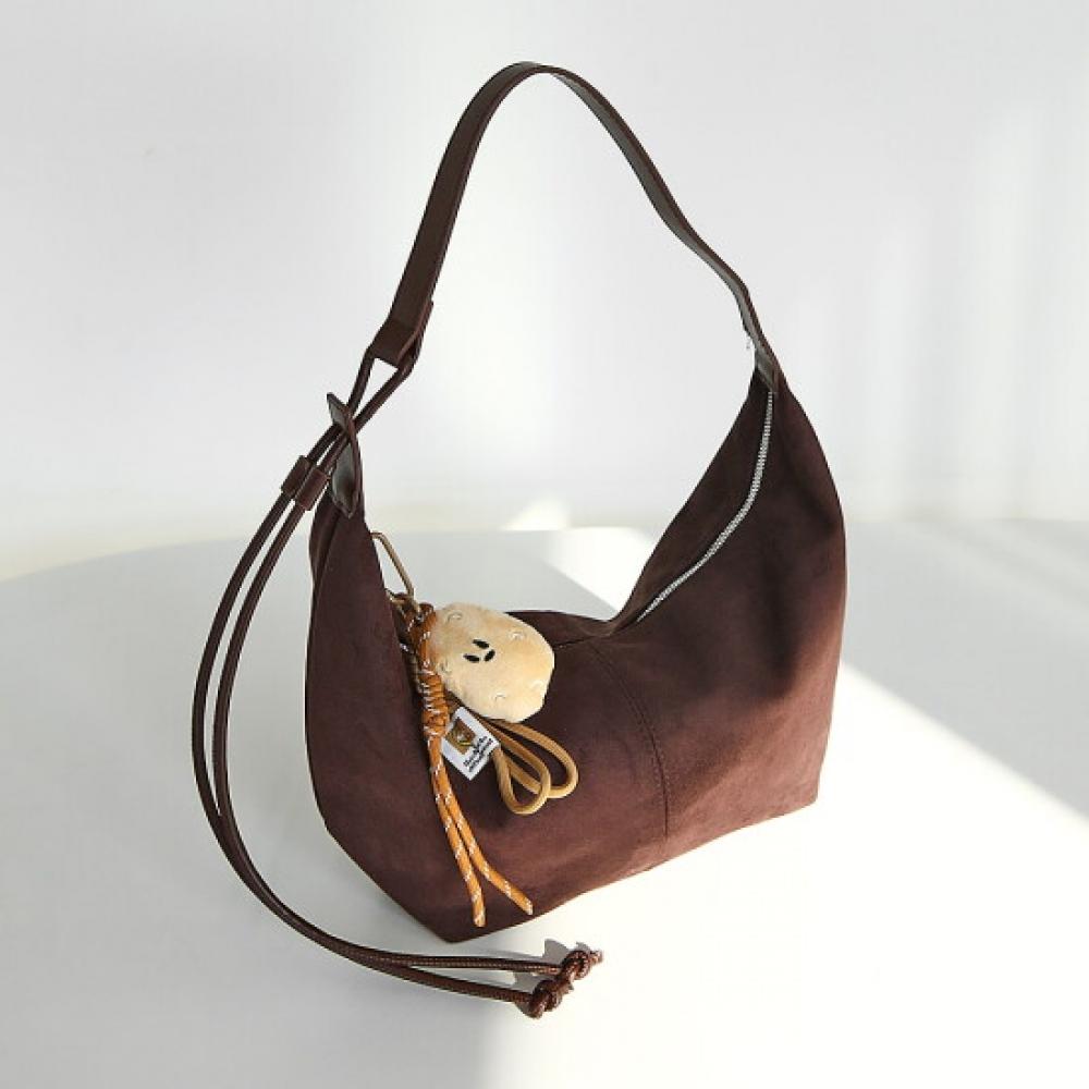 Fromheaven Suede Keyring Shoulder Crossbody Bag