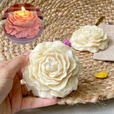 Home Ornament Duftkerze Herstellung Pfingstrose Blume Silikonformen DIY Aromath Seifen Geburtstag Urlaub Geschenk Hochzeit Souvenirs Dekor