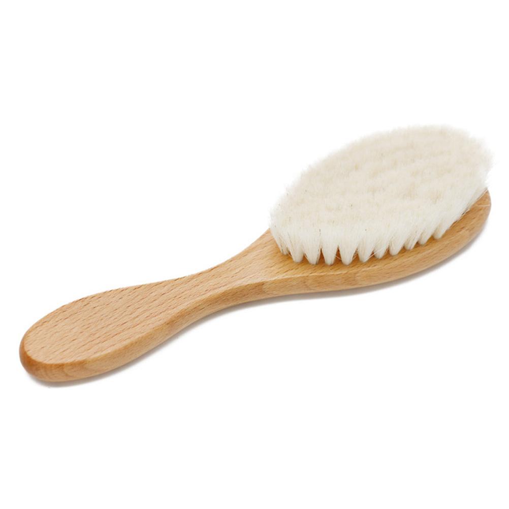 Goat Hair Brush Baby Hair Brush with Wooden Handle Super Soft Hair Brush
