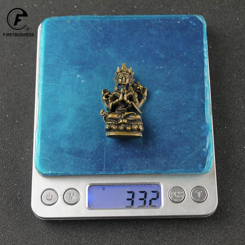 Antique Brass Buddha Nepal Statue Home Decorations Craft Accessories for Living Room Copper Tibetan Buddhism Figurines Ornament