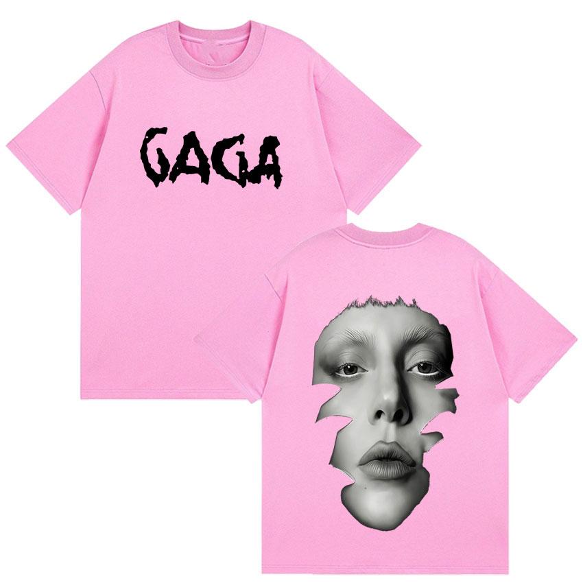 Lady Gaga The Mayhem Ball Tour 2025 Graphic T-Shirts Unisex Women Casual 100% Cotton Short Sleeve T Shirt Hip Hop Clothing T-shirt