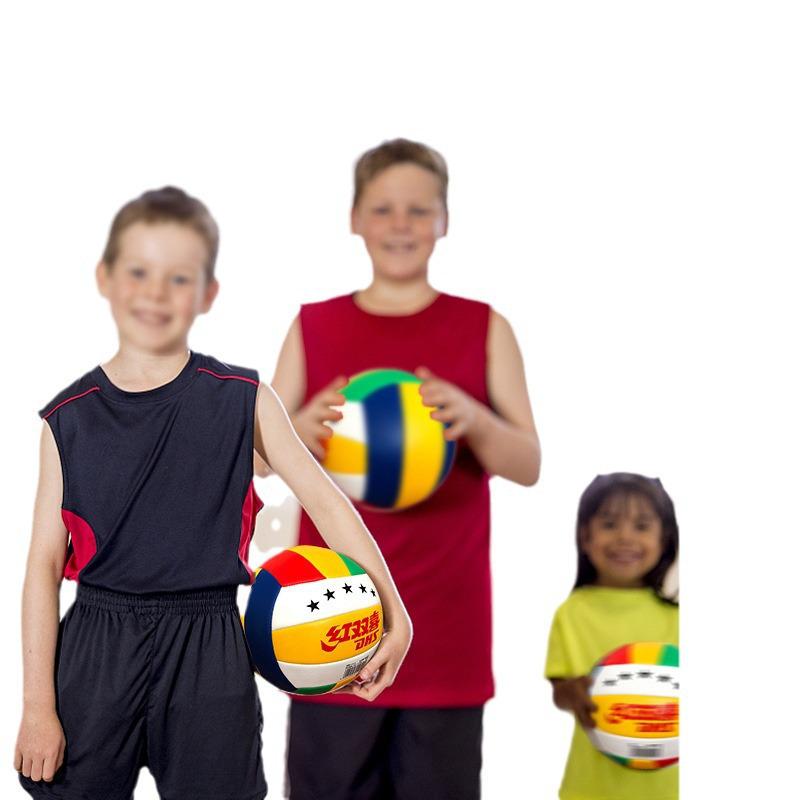 Red Double Happiness No. 4 Soft Volleyball for Kids & Beginners