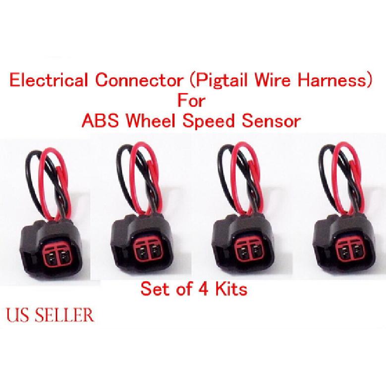 

4x ABS Wheel Speed Sensor Electrical Connector Fits Buick Chevrolet GMC Saturn