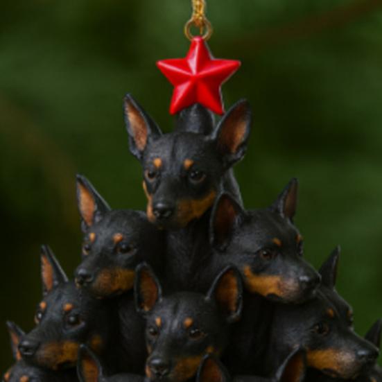1/5Pcs Dog Christmas Ornament with Lanyard Puppy Pendant Acrylic Keepsake Decoration Indoor Outdoor Festive Tree Decor