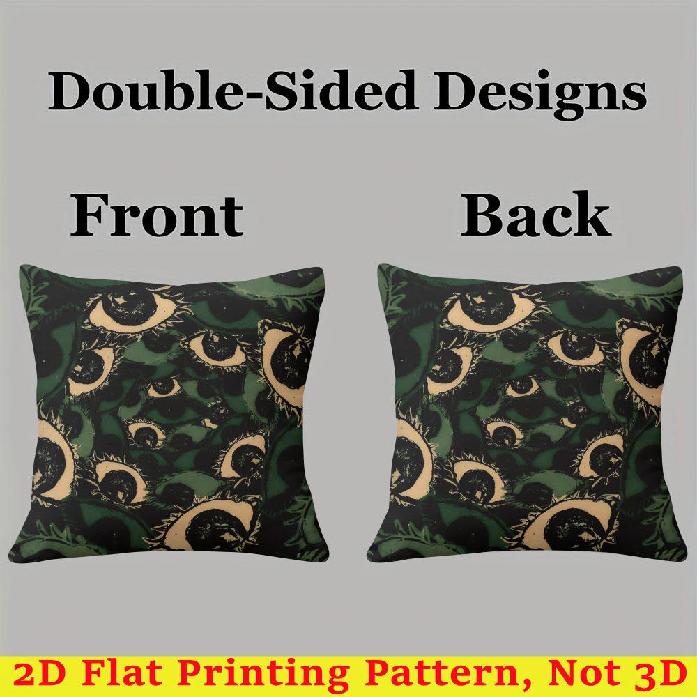 Olive Eye Square Jacquard Pillow Cover for Sofa Office Waist Cushion Cover Home Decorative Pillowcase