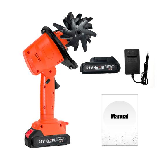 Cordless Mini Tiller Speed Ergonomic Design Cultivator Sharp Blades High Portable Battery Powered Electric