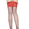 Sexy ženy Krajkový top Bandáž Stehna Vysoké punčochy Síťované duté punčochové kalhoty