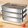 3pcs Thick Stainless Steel Food Storage Containers - Leakproof, Reusable, Stackable,Durable Airtight Kitchen Fruit, Meat