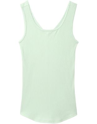 Unnanacool LS0101 Tank Cotton Style Ribbed Innerwear Women's Top, 100% (Body), 2-Way (U-Neck/V-Neck), Cotton,