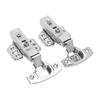 2Pcs Cabinet Hinges Stainless Steel 2.0mm Thick Thicken Base Electroplating Bright Wardrobe Hinge for Kitchen Bathroom