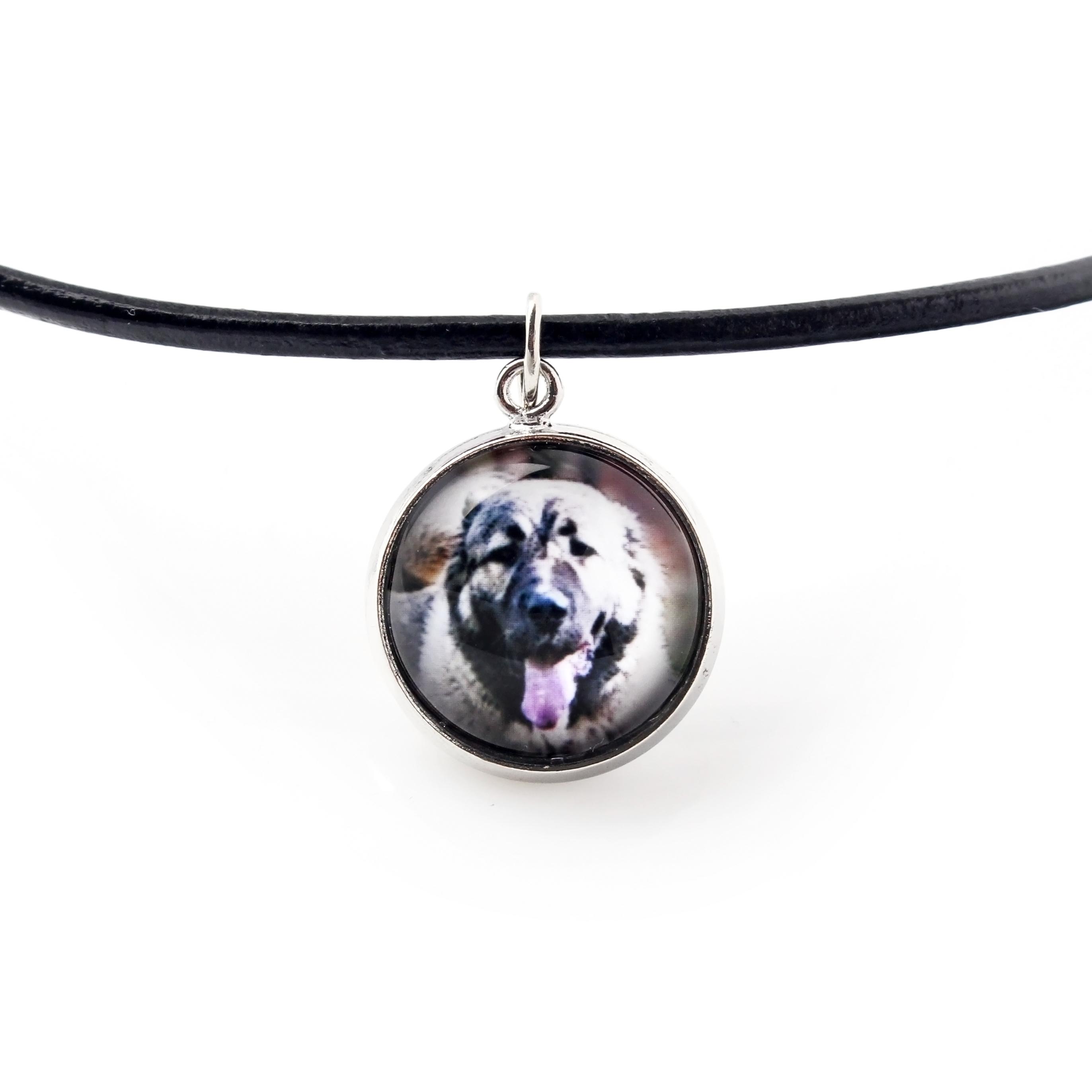 

Caucasian Shepherd Dog, Caucasian Ovcharka - necklace pendant with your photo, handmade, handcrafted jewelry by Art-Dog brand срібний