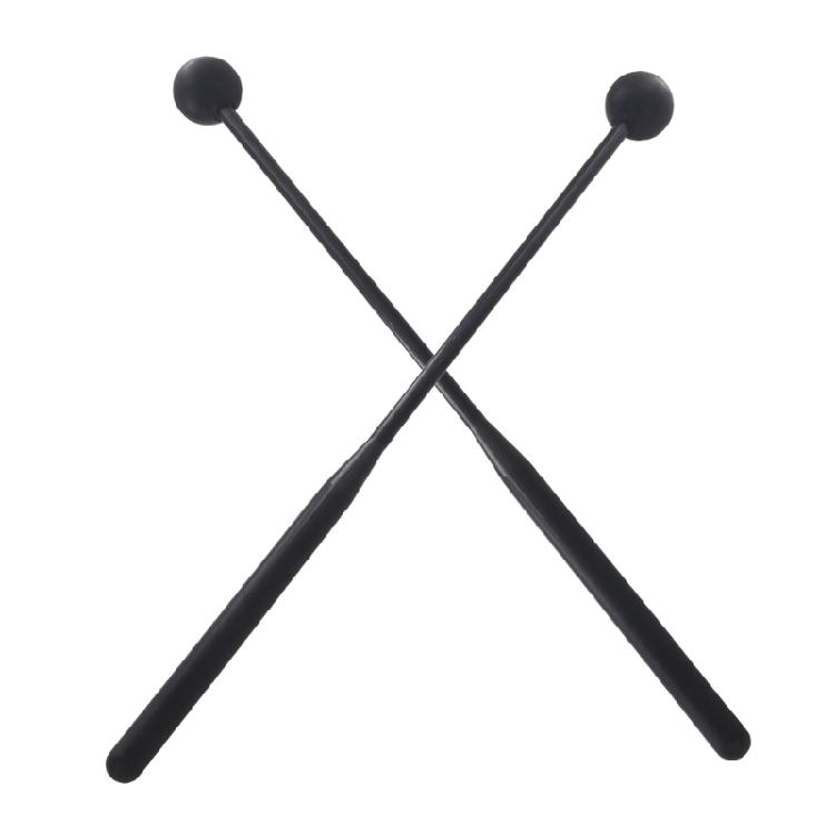 1 Pair Marimba Mallets Rubber Ball Mallet Smooth Plastic Handle Percussion Sets