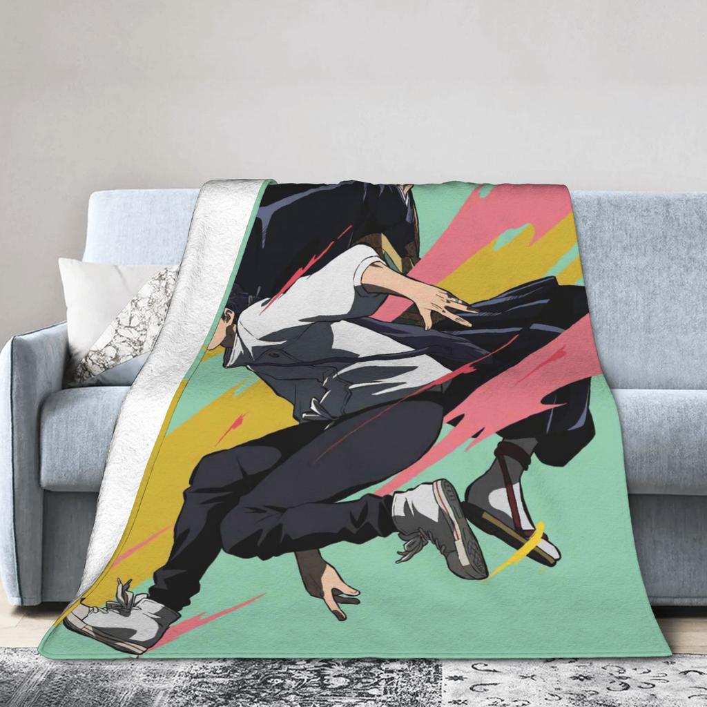 Geto Suguru Jujutsu Kaisen Blanket Quality Warm Throw Blanket Winter Child Couch Chair Print Bedspread