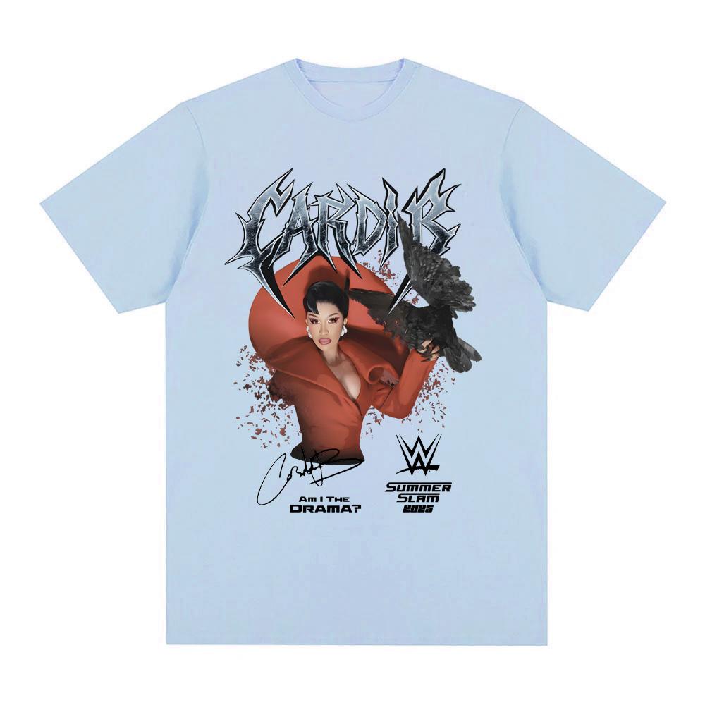 Cardi B Signed - AM I THE DRAMA T Shirt Sleeve Fashion Round NeckTee-shirt Summer 100%Cotton Tshirt Camiseta Hombre Summer Tops
