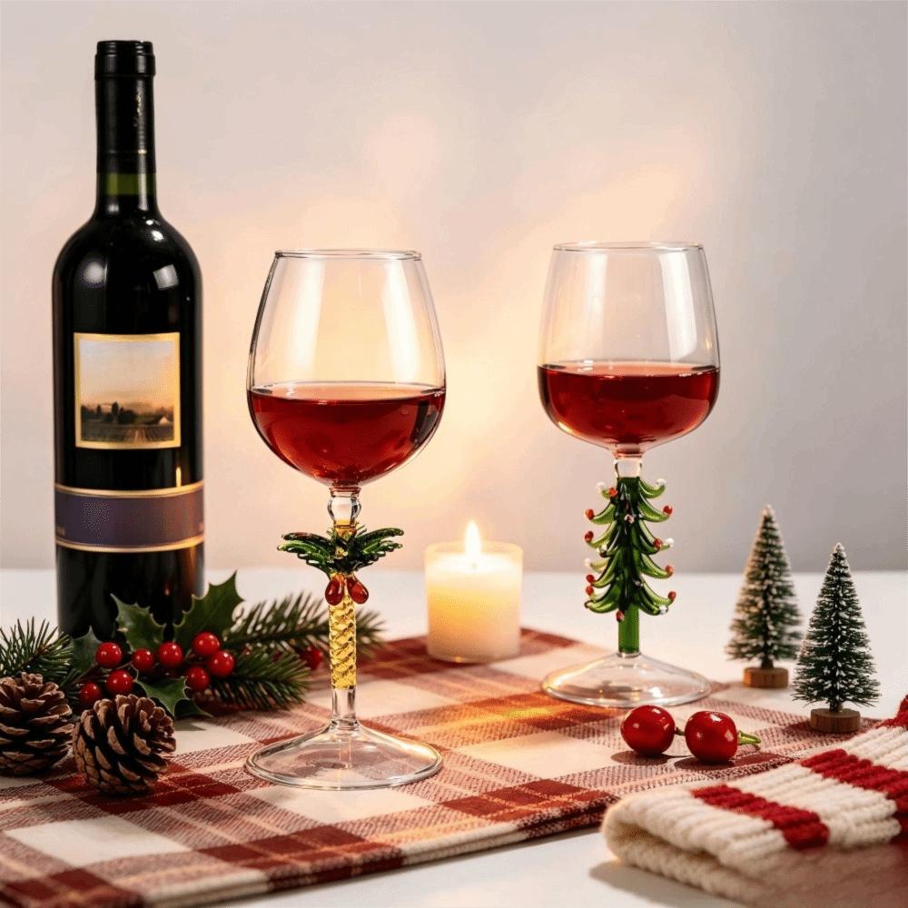 360 ML Weihnachtsbaum Trinkkelch 3D Highball-Glas Kreatives Hohes Stielglas Party