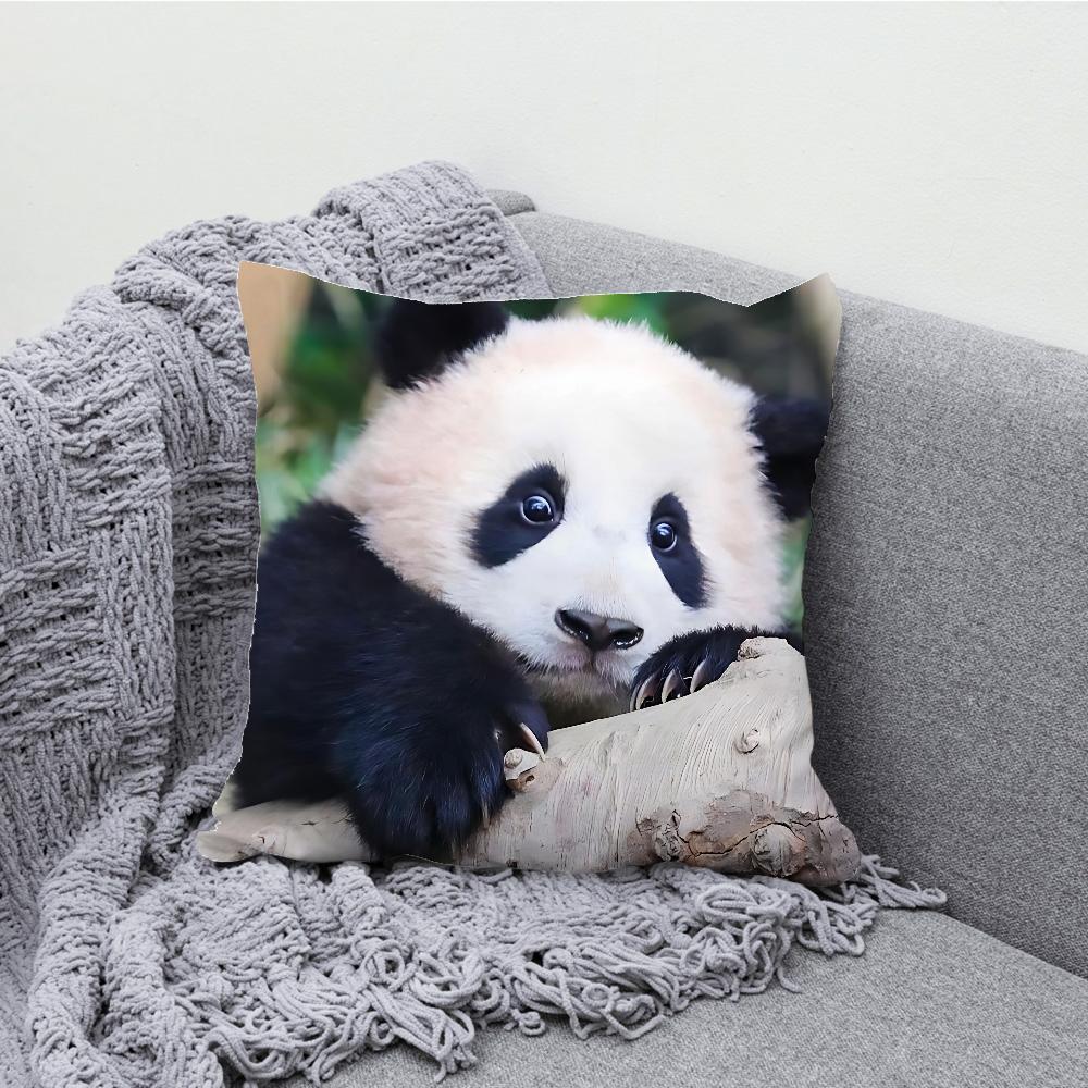 Fubao Cute Panda Pillow Case Soft Cushion Cases For Farmhouse Sofa Decor Home Decorations And Protector Pillow Case