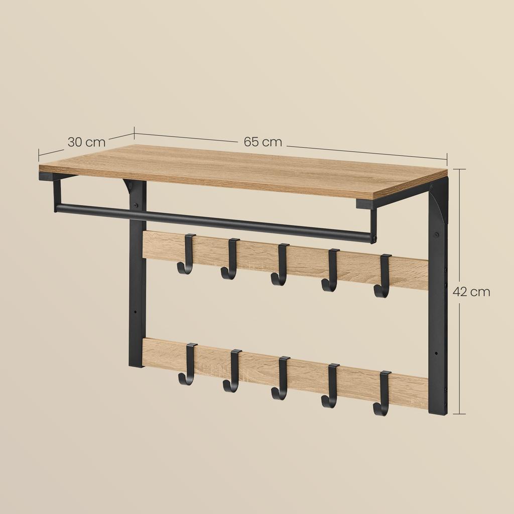 Shelf with Hangers - Sonoma - LCR101B11