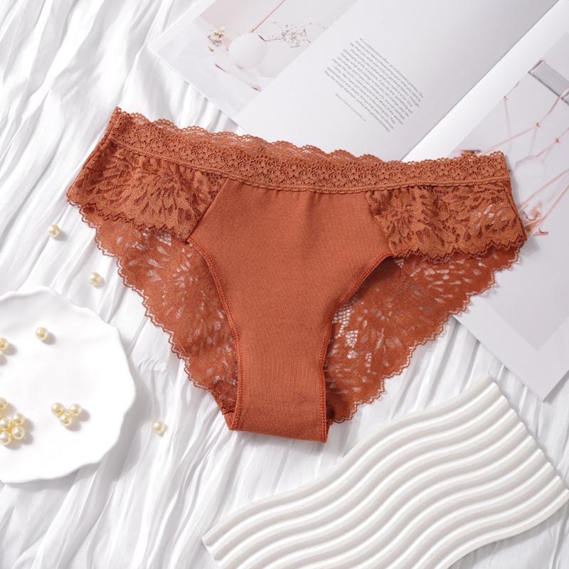 Sexy Women Lace Underwear High Wasited Panties Fashion Seamless French Hollow Panties Bikini Briefs